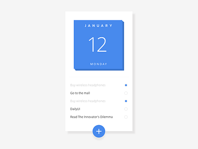 Todo List dailyui list todo ui ux