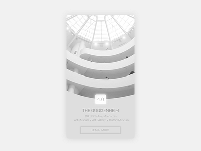 DailyUI: Info Card dailyui info card museum