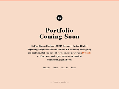 Portfolio Coming Soon coming editorial landing page portfolio soon typography ui ux web