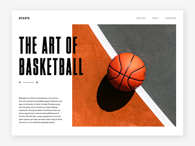 The Art Of Basketball art basketball editorial sports type typography ui urban