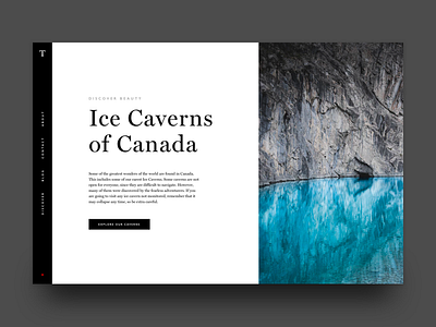 Ice Caverns of Canada canada editorial explore nature outdoors type ui web