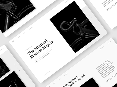 Noir bicycle black and white ecommerce shop type typography ui