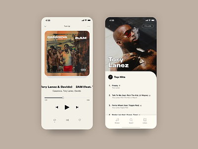 Preach - A Music App app mobile app music music app music player tory lanez typography ui ui design uidesign