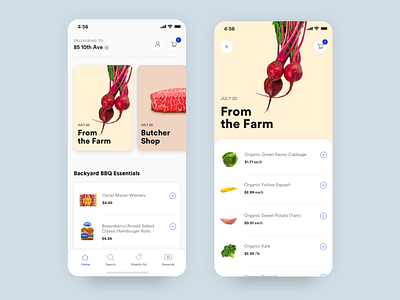 Grocery App app ecommerce food groceries grocery grocery app ios mobile ui uidesign uiux