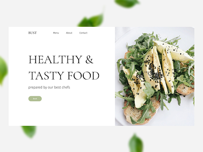 Concept landing page for healthy food restaurant concept design landingpage restaurant ui ux webdesign