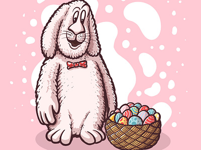 Easter Bunny bunny cartoon cartoon character cartoon illustration cartooning character design design easter easter bunny easter egg illustration procreate