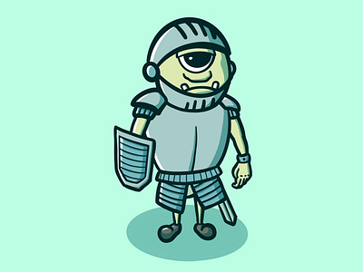 CYCLOPS GUARDIAN cartoon cartoon character cartoon illustration cartooning character character art character design cute cyclop cyclops design funny illustration medieval mythic mythical creature procreate