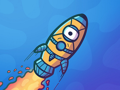 ROCKET cartoon cartoon character cartoon illustration cartooning character character art character design design illustration moon procreate rocket space space rocket