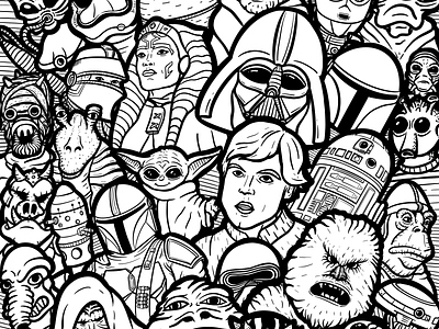 MAY THE 4TH BE WITH YOU! 3cpo ahsoka tano baby yoda cad bane chewbaca darth maul darth vader fan art grogu kylo ren luke skywalker mandalorian may the 4th may the force be with you r2d2 star wars star wars fan art stormtrooper the force yoda