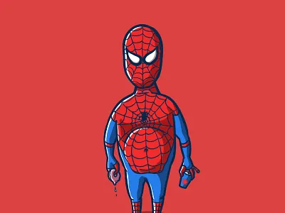 JUNK FOOD SPIDERMAN avengers cartoon cartoon character cartoon character art cartoon illustration cartooning character art character design character designer character fan art design fan art illustration junk food marvel procreate spiderman spiderman fan art spoderman