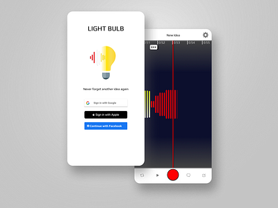 Light Bulb - Login & Core app branding design flat logo minimal