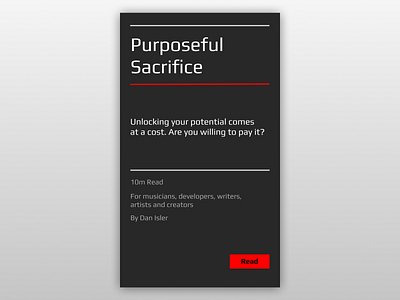 Purposeful Sacrifice Blog Design blog branding flat minimal webdesign