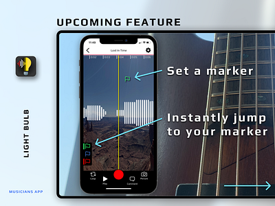 Feature Teaser ad branding feature flat logo mobile music release ui