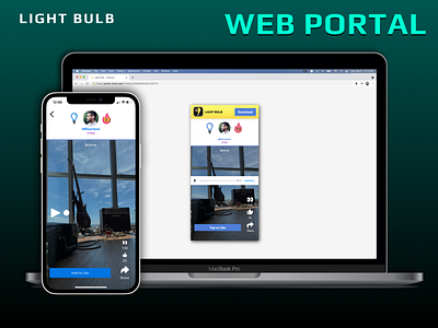 Web portal for Light Bulb desktop flat ios link mobile portal public sharing social web portal