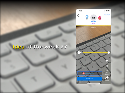 Idea of the week #7 icon lightbulb music play profile recording schedule series sharing slider user weekly