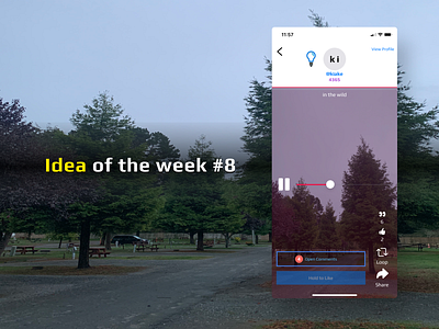 Idea of the week #8 app blue branding forest ios loop profile recording red sound user yellow