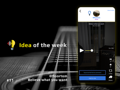 Idea of the week #11 app bulb idea light bulb mobile profile public recording share user