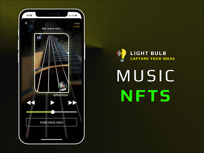 MUSIC NFTS app audio audio player crypto eth light light bulb music music nft nft player recording sol voice memos