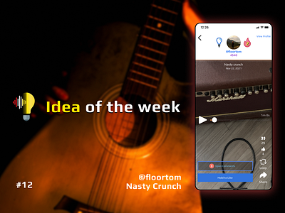 Idea of the week #12 creator guitar like loop music profile record red share user views