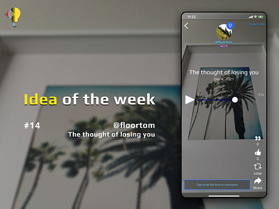Idea of the week #14 app guitar lbulb light bulb likes mobile mobile app palm profile record recording user views