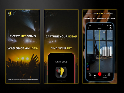 V4 Light Bulb App Store Cards app store apple appstore capture cards concert lbulb light bulb lightbulb musican record recording screenshots