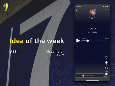 Idea of the week #15 7 creator flat like loop music new music original profile recording share user