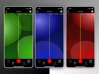 Music visualizer blue green image ios mobile music picture record recording red visualize visualizer voice memo