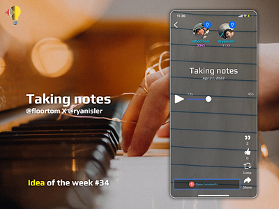 Idea of the week #34 light bulb music musician piano recording voice memo