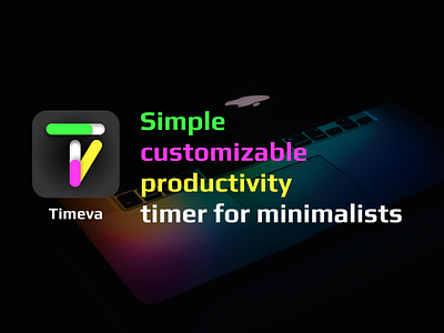 TIMEVA app electron green laptop productivity purple time timer