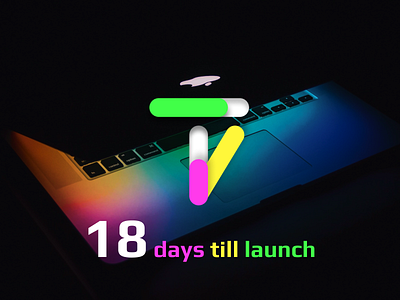 TIMEVA 18 DAYS TILL LAUNCH app clock design electron green ios logo pomodoro purple timer yellow