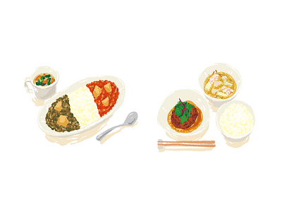 Illustration for the dining room menu. dining room food illustration foodie illustraion japanese food