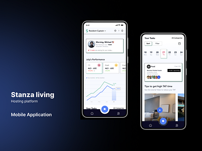 Stanza living ( hosting platform) android app color graphic design hosting hostingplatform illustration typ typography ui user interface ux