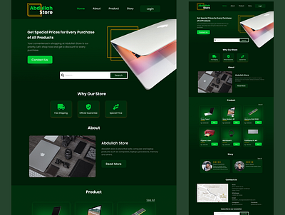Computer Store Landing Page computer store graphic design landing page ui website