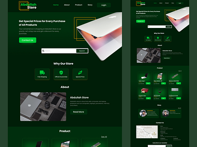 Computer Store Landing Page