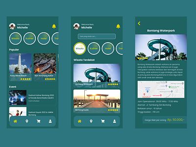 Ayo ke Bontang - Tourism Mobile App ayo ke bontang bontang branding indonesia kalimantan timur mobile app pariwisata ui wisata ke bontang