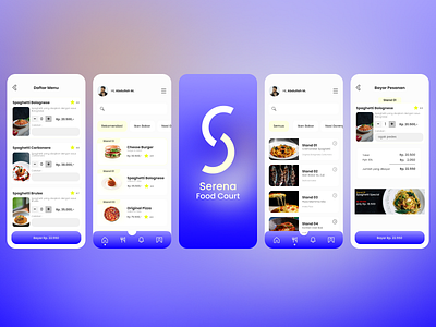 Food Court Mobile App branding design food food court mobile app mobile interface ui ui indonesia uiux user interface