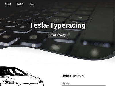 TypeRacing clone landing page UI || Part 1 multiplayer racing racing game tesla type type design typedesign typeracing typogaphy