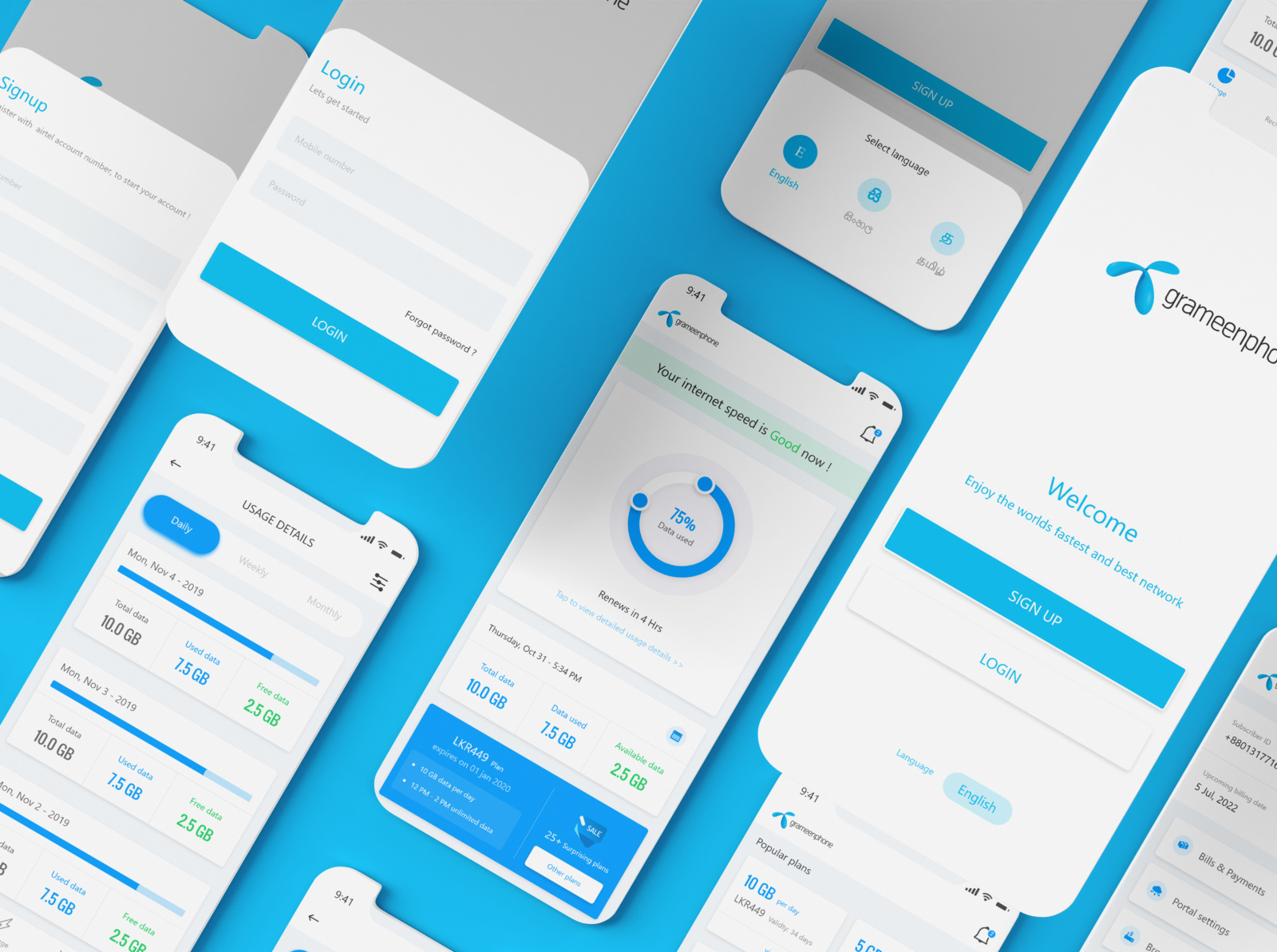 Grameenphone UI Redesign by Shahin Creation™ on Dribbble