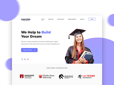 Education Consultancy Agency Web UI Design