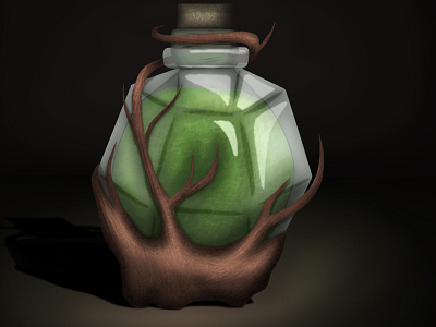 Potion of Barkskin design illustration