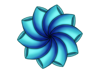 Blue Pinwheel