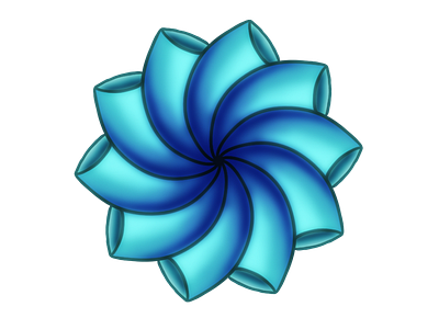 Blue Pinwheel