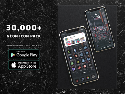 NEON ICON PACK | APP STORE | HALASH