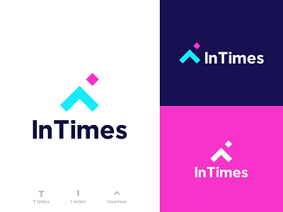 In Times logo Design agency arrow barnding concept branding checkmark clock colurful creative design icon idea letteri lettert logos simple smartlogo time timer uparrow watch