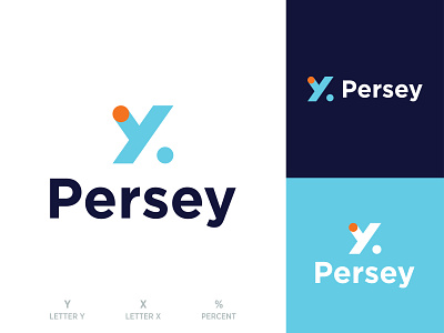 Persey Logo Design agency balance brand identity branding finance invest letterx lettery logo logos mark minimal money percent percent logo sale simple type y