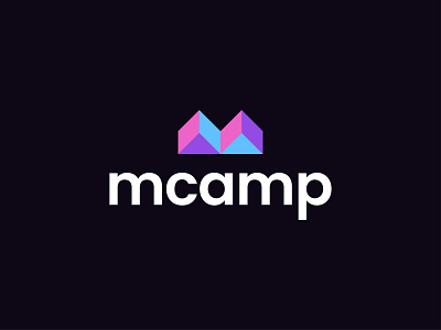 Mcamp Logo Design-Camp + Home +LetterM