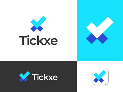 Tickxe -tickmark - LetterX Logo Design