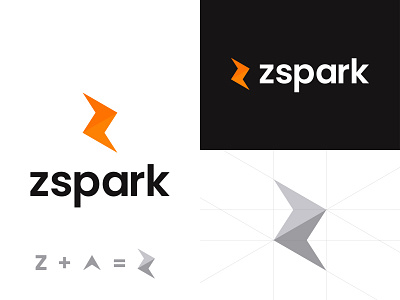 Zspark Logo design app icon application branding creative design energy identitydesign letterz lighting logo logo design mark minimal play power rocket simple spark sports transparent