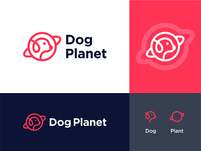 Dog Planet agency animal branding cat creative cute dog dog logo logo mark minimal orbit paw pets petshop plant puppy simple space symble