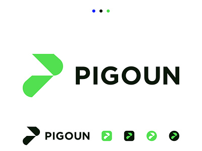 Pigoun Logo Mark animal logo app brand design brand identity flat logo graphicdesign icon ideas illustration logo inspiration logo presentation logotype marketing minimalist logo modern logo monogram p letter pigeon service vector